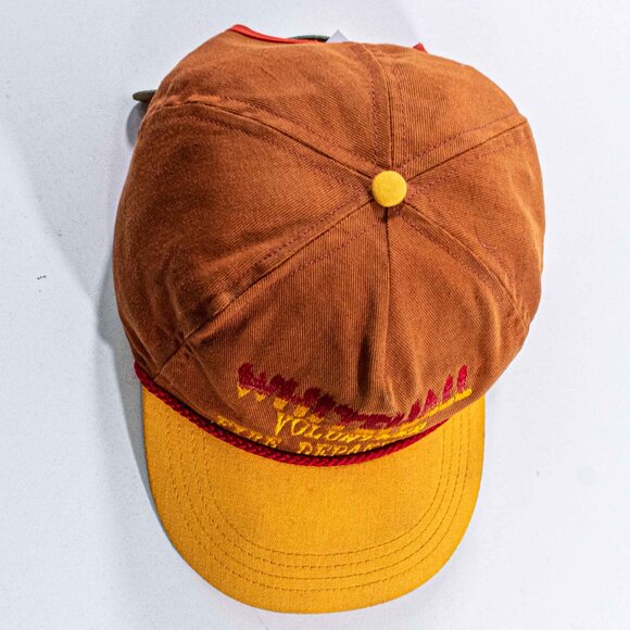 Vintage Fire Department Rope Hat 90s Whitehall VFD Adjustable Gorpcore Dad Hat - Picture 7 of 12